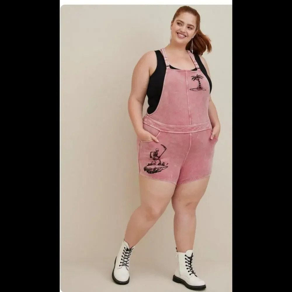 Torrid LoveSick French Terry Surf Mauve Wash‎ Shortfall